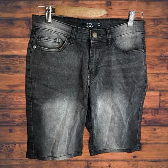 5 for $25🔥True Indigo Grey Acid Wash Bermuda Shorts Boys Size 14 - Picture 1 of 5